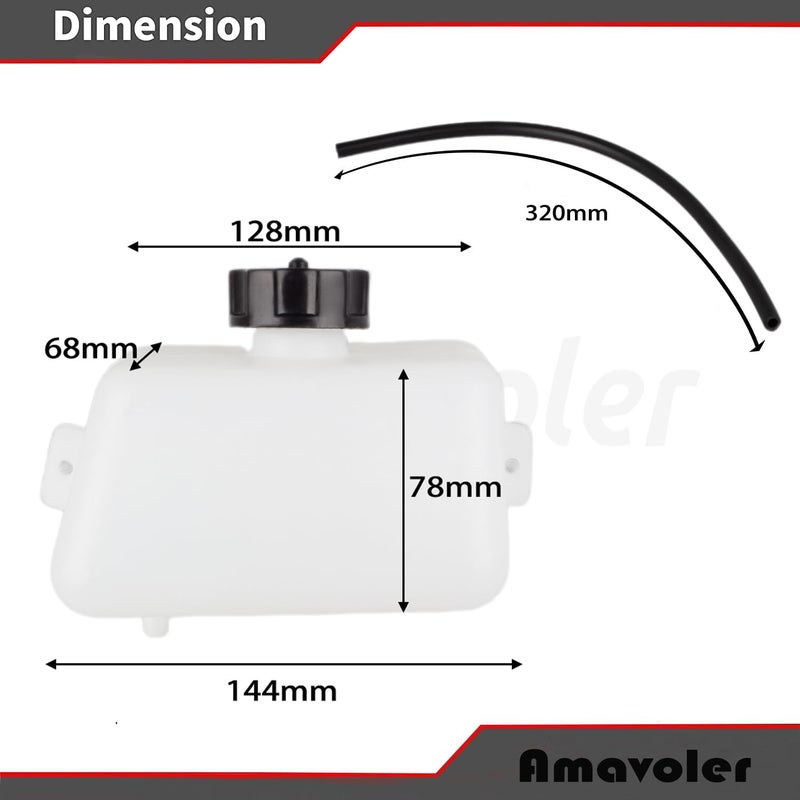 amavoler Mini Bike Gas Fuel Petrol Tank Gas Tank Aftermarket Parts Fit for 2 Stroke 43cc 45cc 47cc 49cc Quad ATV Mini Moto Kids Dirt Pit Bike Pocket Scooter. - Image 3